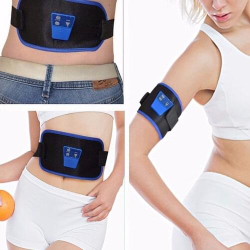 AB Gymnic Slimming Waist Abdomen Support Electric Abdominal Muscle Trainer Belt Massage EMS Pulse Therpy Electro Stimulator
