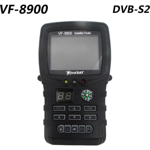 VF-8900 DVB-S2 Satellite Finder 1000mA Battery MPEG4 Sat Finder Meter 2.4 inch LCD HD Digital Satfinder vs freesat v8 finder