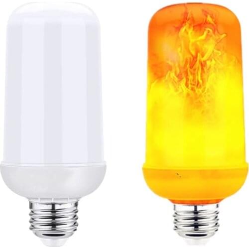 LED E27 E14 Flame Lamps 5W 9W 12W 85-265V 4 Modes Ampoule LED Flame Effect Light Bulb Flickering Emulation Fire Light