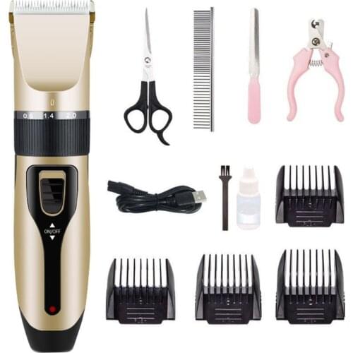 Pet Hair Trimmer Cutting Kit Dogs Electric Fur Clipper Set Low Noise Rechargeable Grooming Hairdressers Tool Clippers Grooming