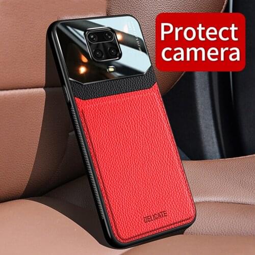 Shockproof Case for Xiaomi Redmi Note 9S 9 Pro Max Leather Lens Glass Phone Back Cover For Redmi Note 8 Pro 8T 8 8A K20