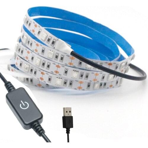 USB UV Led Strip touch dimmer 5V UVA Light 395-405nm SMD5050 Ultraviolet Ray LED Diode Ribbon Purple flexible ribbon Tape Lamp