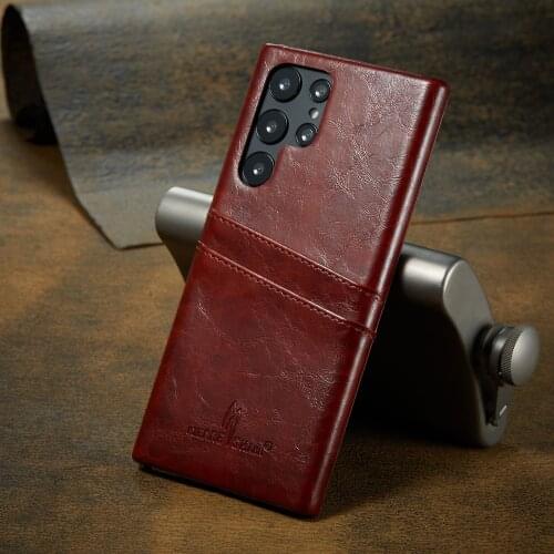 Vintage Case for Samsung Galaxy S7 Edge S8 S9 S10 Plus Luxury Handmade Leather Back Cover Case for Galaxy Note 8 9 10 Card Slot