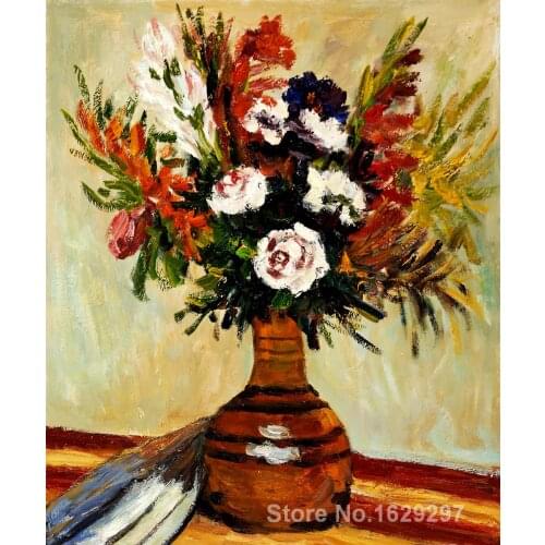 Flower art canvas reproductions Rose in a Vase-Pierre Auguste Renoir Handmade oil painting High quality