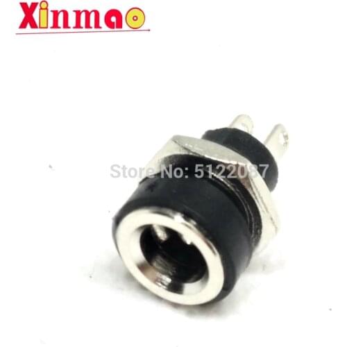 10Pcs 3A 12v for DC Power Supply Jack Socket Female Panel Mount Connector 5.5mm 2.1mm Plug Adapter 2 Terminal types 5.5*2.1/2.5