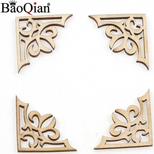 10Pcs Natual Lovely Animal Pattern Wooden DIY Wood Craft for Handmade Scrapbooking Art Accessory Sewing Home Decoration