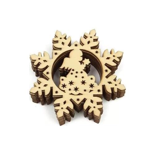 10 pcs Wood Christmas Tree Decor angel ornaments