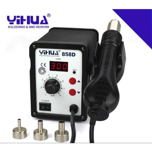 110V/220V YIHUA 858D Hot Air SMD Rework Station Heat Gun SMT Solder soldering iron Welding Repair