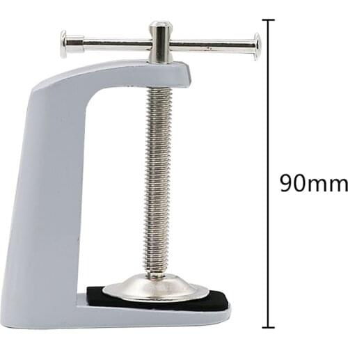 2Pack White Stainless Steel Adjustable Arm Clamp Table Lamp Clip Metal Stand