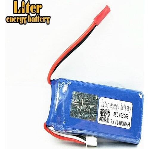 3pcs 7.4V 1400mAh 803063 Li-po Battery For YiZhan Tarantula X6 MJX X101 X102h X1 H16 WLtoys V666 V262 V353 V333 V323 Spare parts