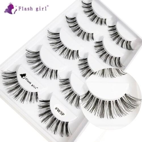 Flash girl #WSP 3D Mink Lashes 5 pairs 100％ handmade eyelashes