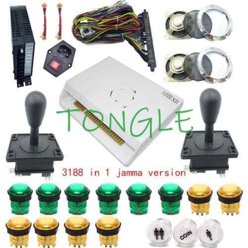 3D Pandora 3188 in 1 game Jamma board Copy Sanwa joystick LED Push Button Full kit for Home Arcade Video Game Machine DIY