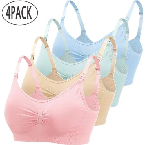 TELOTUNY 4Pcs Multicolor Nursing Bra Maternity clothes For pregnant women breastfeeding lactation maternal underwear Sleepwear