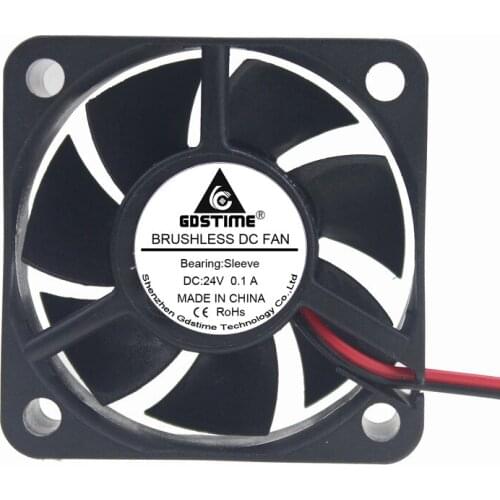 500pcs lot Gdstime DC 24V 2pin 5cm 50mmx50mmx20mm 5020S DC Mini Brushless Exhaust Case Cooler Cooling Fan Heatsink Fan