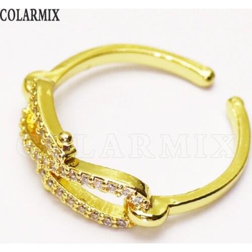 8 Pcs Metal Gold color rings Open rings jewelry Rings jewelry rings Gold color rings Gift for women jewelry Gift 51331