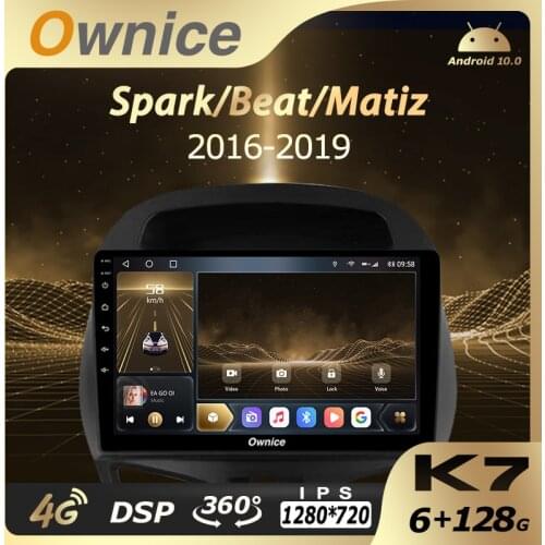 6G+128G Ownice Android 10.0 Car Multimedia Radio for Chevolet Spark/Beat/Matiz 2016-2019 2 Din Navi Audio Head unit 4G LTE 360