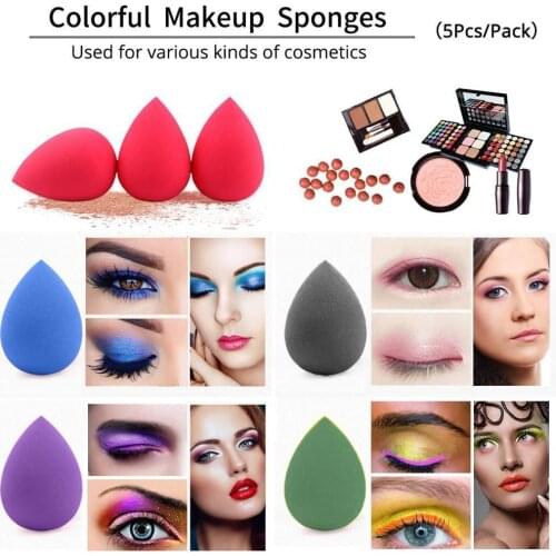 Black Makeup Sponge Puff Beauty Egg Makeup Beauty Applicator Puff Blender Super Sponge Smooth Foundation Powder Soft Makeup U5A5