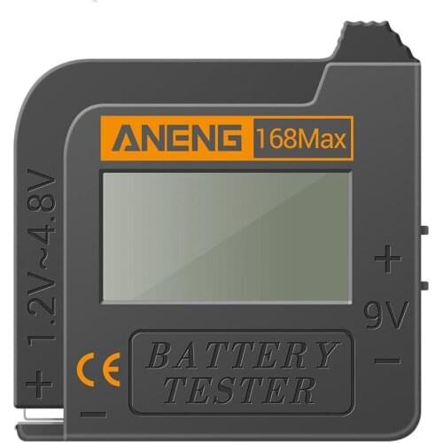 ANENG 168Max Digital Lithium Battery Capacity Tester Universal Test Checkered Load Analyzer Display Check AAA AA Button Cell