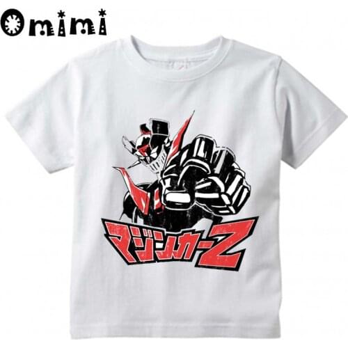 Kids Japan Comic Mazinger Z Retro Design T Shirt Boys/Girls Great Kawaii Short Sleeve Tops Childrens Funny T-Shirt,ooo3059