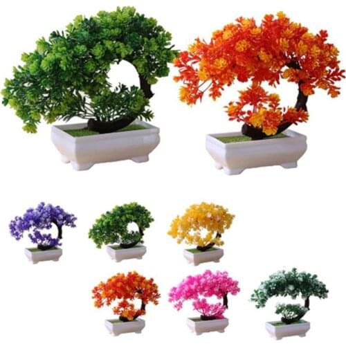 Home Decorative Flower Ornaments Artificial Bonsai Simulation Plant for Dining Table Decoration Durable