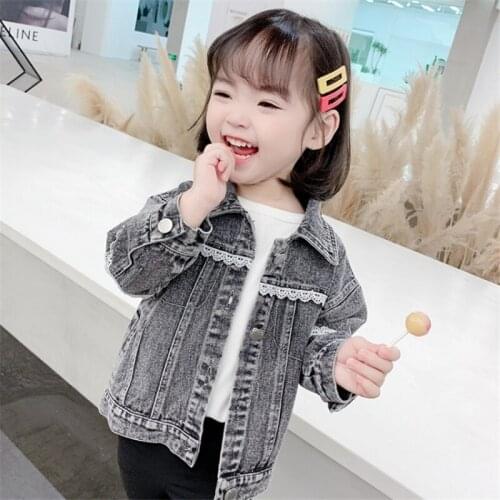 Cartoons Jean Jacket Spring Autumn Coat Girls Kids Outerwear Teenage Top Children Clothes School Long Sleeve High Quality