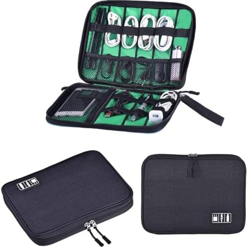 Electronic Storage Bag Wire Organizer Portable Cord Clip Storage Bag Travel Storage for Storing Cables USB Charger Storage Bag