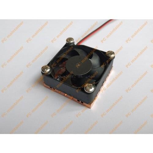 Electronic CHIP LED IC Cooling Cooler with fan-cooled fin(with heat-conducting adhesive)35*35*4.0MM Copper Heat Sink Cooling