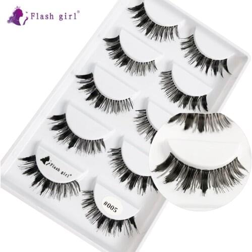 Flash girl The most popular 11 styles 5pair/tray 100% Handmade 3D mink false eyelashes Individual Eyelashes Lashes Extension