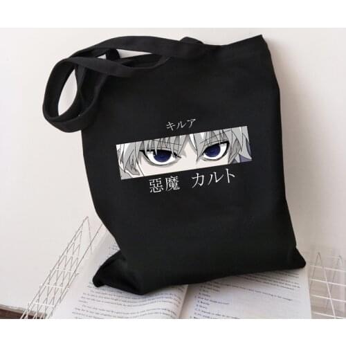 Hunter x hunter kurapika canvas bag Cartoon Letter print Japanese winter large capacity fashion punk fun Vintage shoulder bags