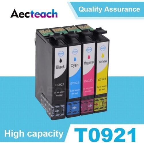 Aecteach T0921 921N 92n Ink Cartridge For EPSON T26 T27 TX106 TX109 TX117 TX119 C51 C91 CX4300 Printer Refill Ink With Chip