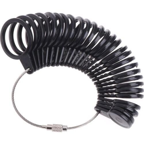 Finger Ring Sizer Plastic Jewelry Making Measurement Mandrel Standard Size Tools E56C