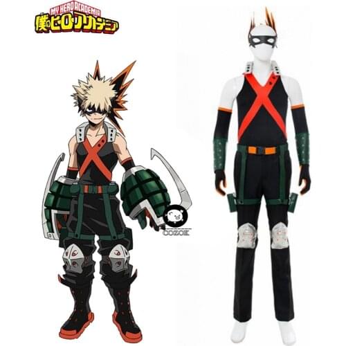 Anime Boku no Hero Academia Costume My Hero Academia Costume Bakugou Katsuki Cosplay Costume Outfit Full Suit Halloween Carnival