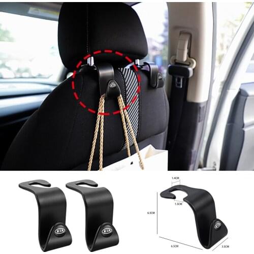 2Pcs Hot Sale ABS Car Styling Seat Back Hooks Accessories For Kia Picanto Rio Sportage Ceed Forte Optima Sorento K1 K2 K3 K4 VQ
