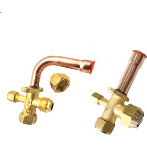 Copper Tube 3 Ways Air Conditioner Angle Stop Valve Fitting