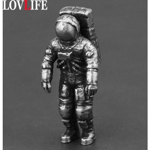 Metal Astronaut Figure Cartoon Packback Bag Car Key Chain Ring Pendant Pure Brass Keychain Hanging Jewlery Fashion Decoration