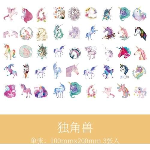 3 pcs/lot Cute Cat Unicorn Sticker Scrapbooking Journal Stickers Kawaii Flower Handmade Decorative Stationery Stickers