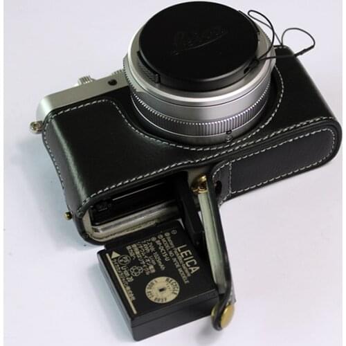 Genuine Leather Half Case Camera bag cover For Leica D-LUX7 D7 D-LUX 7 With Battery Opening portable pouch