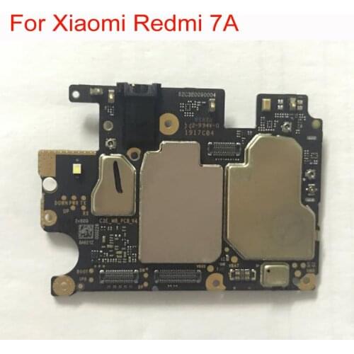 Original Global Unlock Mainboard For Xiaomi Redmi 7A 2GB RAM 32GB ROM Motherboard Circuits Card Fee Flex Cable Main Board Phone
