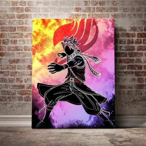 Natsu Dragneel Salamander Poster Canvas Wall Art Decoration prints for living Kid Children room Home bedroom decor Painting