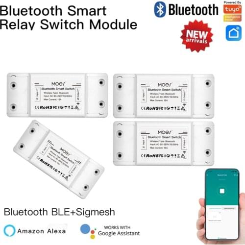 Tuya Bluetooth Smart Switch Relay Module Single Point Control Sigmesh Wireless Smart Life Control Work With Alexa Google Home