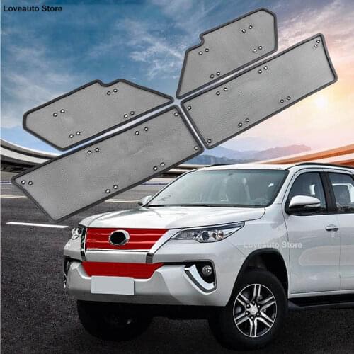 Car Front Insect Screening Mesh Front Grille Insert Net Carbon Steel for Toyota Fortuner 2016 2017 2018 2019 2020 Car Accessorie