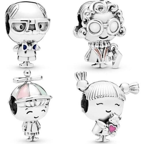 Genuine 925 Sterling Silver Bead Charm Propeller Hat Boy Beads Fit Pan Women Bracelet & Necklace Diy Jewelry