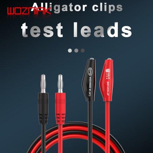 BST 010 JP Silicone Two Clamp Power Cord Probe Superconducting Probe Accurate Measurement Test Leads Crocodile Clip Tools