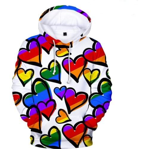 LGBT 3D Print Hoodies Womens Oversized Harajuku Long Sleeve Casual Sweatshirt Hip Hop Luxury Harajuku Rock n Roll All-match