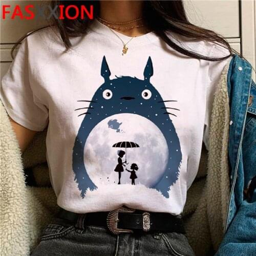 Totoro Studio Ghibli summer top women ulzzang casual aesthetic 2021 t shirt streetwear