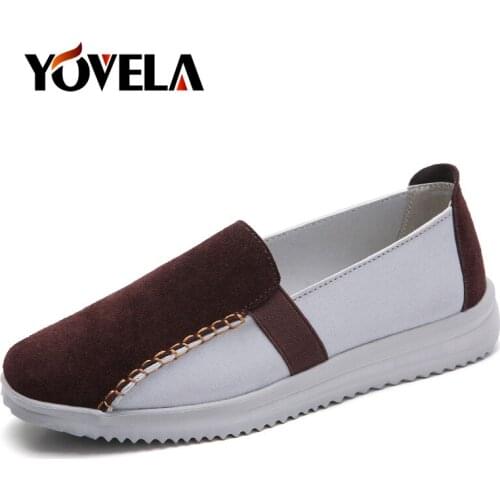 Spring Summer Sexy Skid Peas Shoes Shallow Mouth Round Head Set Foot Women Leisure Shoes Suede Leather Women Flats Casual Shoes