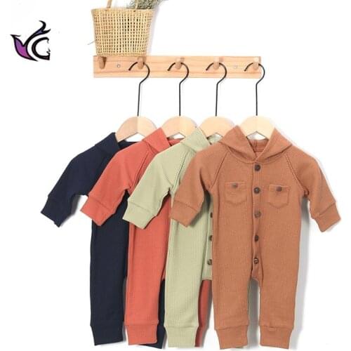 Yg Baby Clothes 2021 New Autumn Winter New Hooded Long Climbing Clothes Mens And Womens Baby Jumpsuit 1-3-year-old Jumpsuit