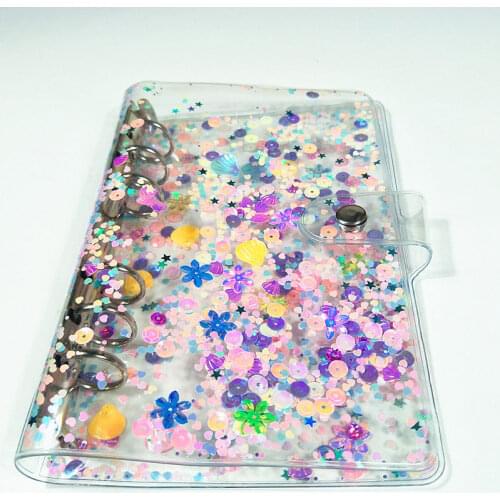 Yiwi NEW A5 A6 PVC Creative laser binder loose notebook diary loose leaf note book planner office supplies