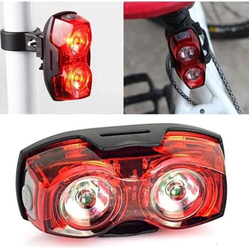 2 LED Bicycle Rear Tail Light Cycling Safety Warning Flashing Lamp Waterproof Cycling Night Accessories