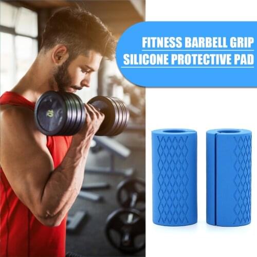 2pcs Thick Barbell Grips Pull Up Weightlifting Dumbbell Fat Bar Handle Support for Effective Working-out Accessories